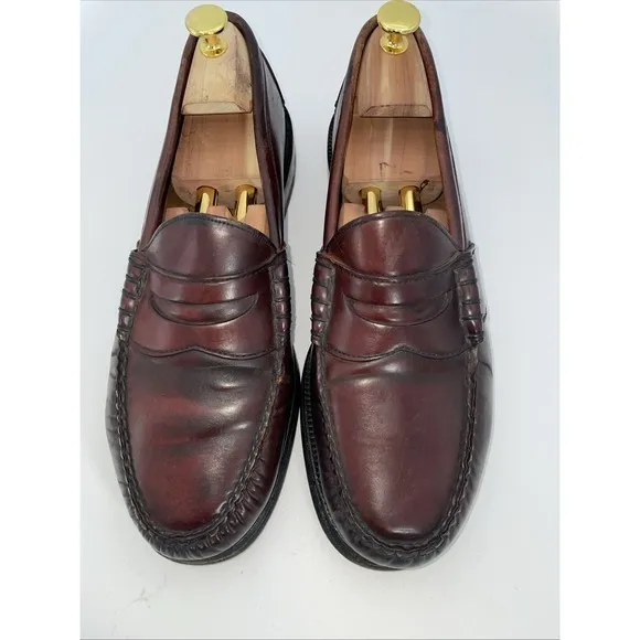 Johnston &amp; Murphy Aristocraft Crown Shell Cordovan Penny Loafer Men's Size 9.5 D