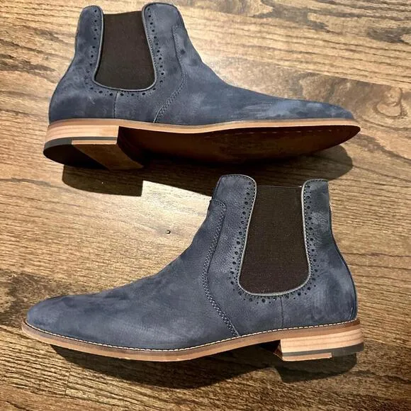 JOHNSTON &amp; MURPHY Cormac Suede Chelsea Boots 10.5M