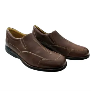 Johnston &amp; Murphy Loafer Mens 14 Brown Sheepskin Leather Slip-on Casual Quiet Lu