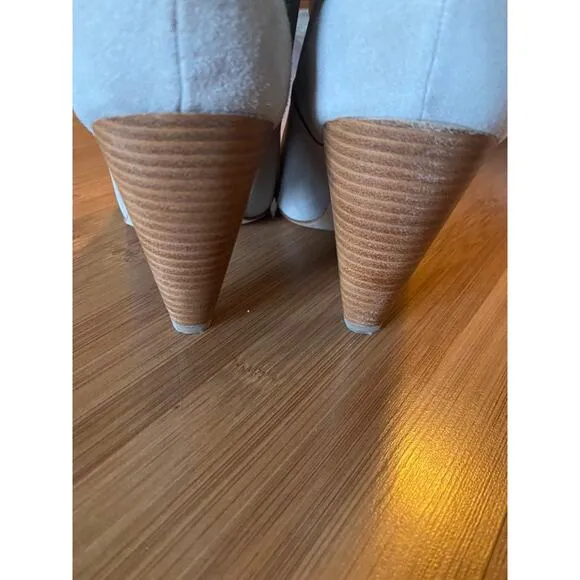 Joie Gabbissy Slouchy Suede Mid-Calf Boots 38 7.5 tan soft booties heels