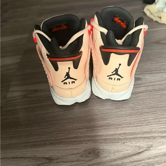 Jordan Cream and Black High-Top Sneakers