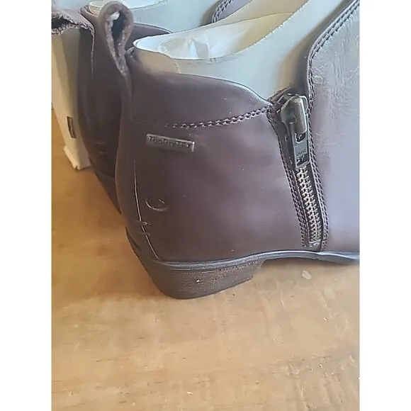 Josef Seibel Daphne Brown Espresso Leather Ankle Boots Womens 41 Waterproof