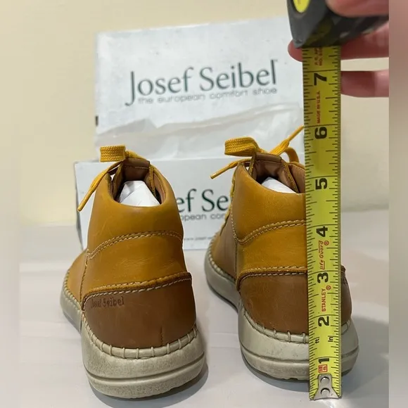 Josef Seibel Ladies Louisa 07 Yellow Leather Ankle Boots EU36 US 5/5.5