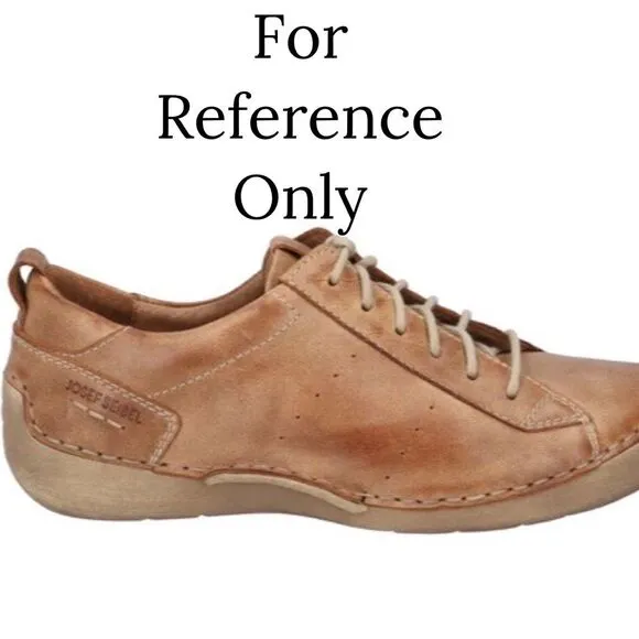 JOSEF SEIBEL - NWTIB -L Sz 6-6.5 (37) &quot;Fergey&quot; Leather Lace-Up Sneakers/Hibiscus