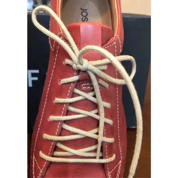 JOSEF SEIBEL - NWTIB -L Sz 6-6.5 (37) &quot;Fergey&quot; Leather Lace-Up Sneakers/Hibiscus