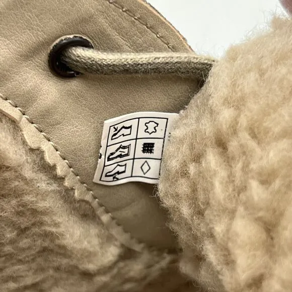 Joseph Seibel Maren 02 Taupe Suede Sherpa Lined Lace Up Chukka Boots Women’s 39
