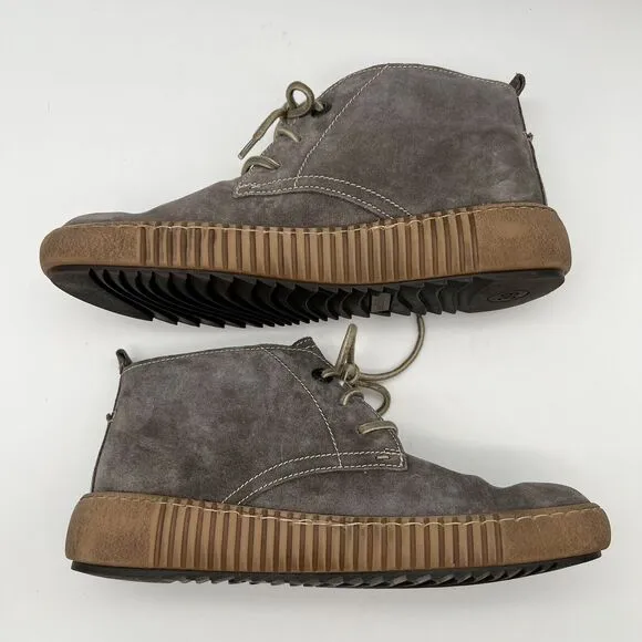 Joseph Seibel Maren 02 Taupe Suede Sherpa Lined Lace Up Chukka Boots Women’s 39