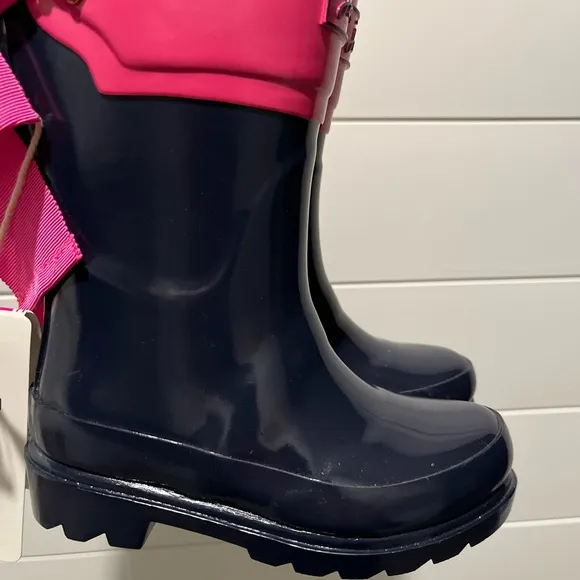 Joules Pink Size 9 Toddler &amp; Naturino Black w/faux fur Size 9 (2 Set Boots)