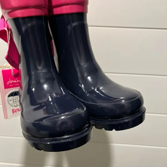 Joules Pink Size 9 Toddler &amp; Naturino Black w/faux fur Size 9 (2 Set Boots)