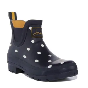Joules Women's Wellibob Navy White Dots Rain Boot Kids Size 5 New in Box