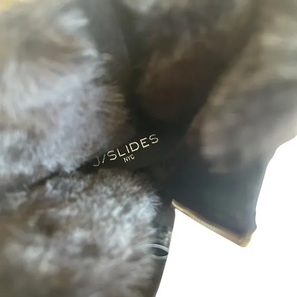 J/Slides NEW! Allie High Top Black Suede Boots Size 8
