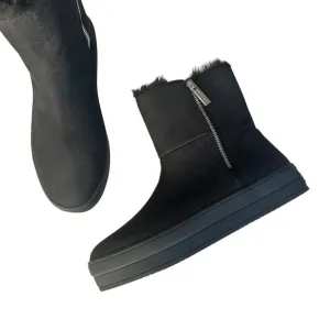 J/Slides NEW! Allie High Top Black Suede Boots Size 8