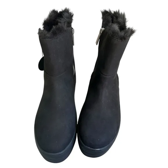 J/Slides NEW! Allie High Top Black Suede Boots Size 8