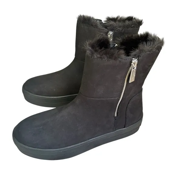 J/Slides NEW! Allie High Top Black Suede Boots Size 8