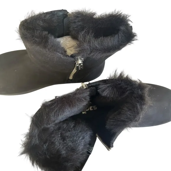 J/Slides NEW! Allie High Top Black Suede Boots Size 8