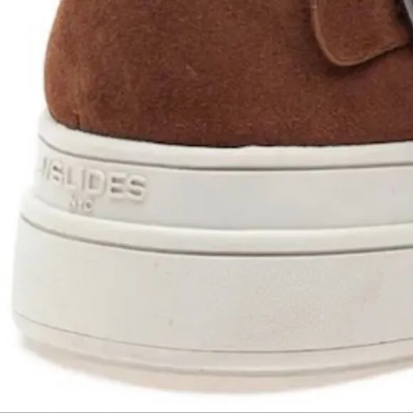 J/SLIDES NYC “NELLY” WATER RESISTANT FAUX FUR TAN/BROWN SUEDE WINTER BOOTS🆕