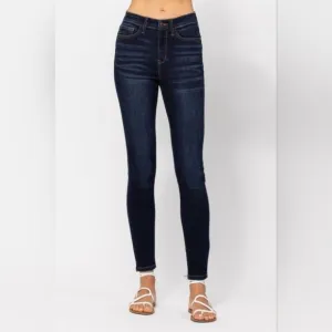 Judy Blue Skinny High-Rise Waist Denim Handsand Stretchy Jeans Slim Ankle Pants