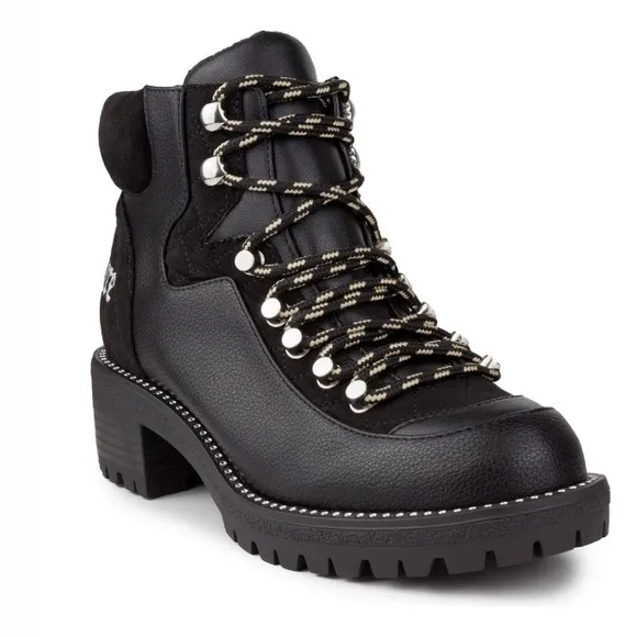 Juicy Couture Indulgence Hiker Black Boots Size 9.5