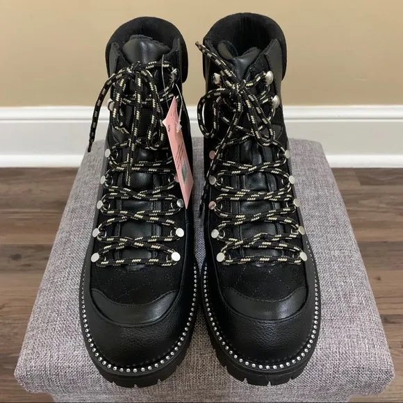 Juicy Couture Indulgence Hiker Black Boots Size 9.5