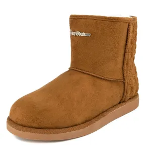 Juicy Couture Women's Slip On Winter Snow Boots Warm & Insulated Fur Lining Comfortable Fashion Booties-Kave-cognac-8