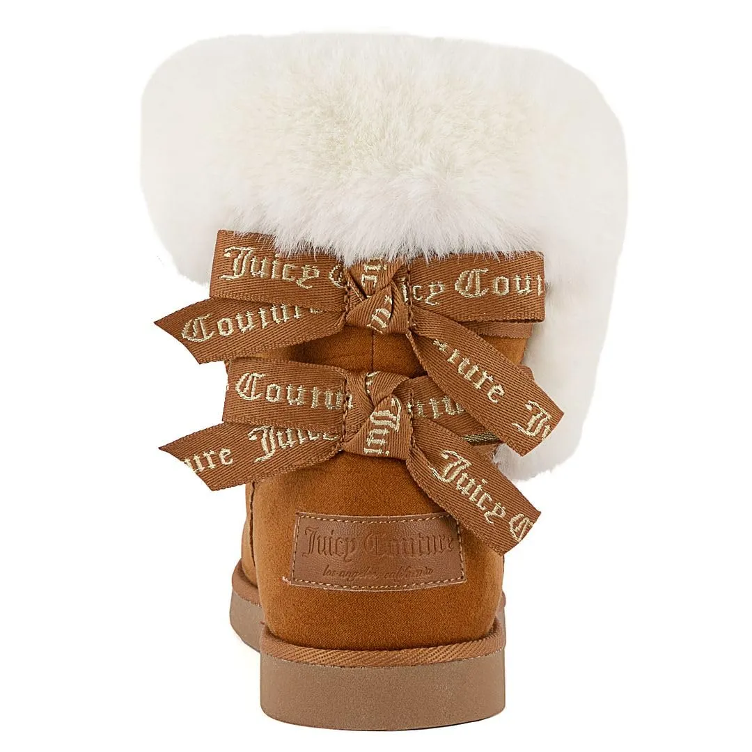 Juicy Couture Women's Slip On Winter Snow Boots Warm & Insulated Fur Lining Comfortable Fashion Booties-King 2-Blush Micro-11