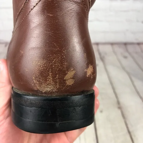 Justin Classic Roper Brown Leather Boot  Men's US 10