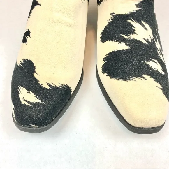 Justin’s Cow Print Suede Cowboy Boots
