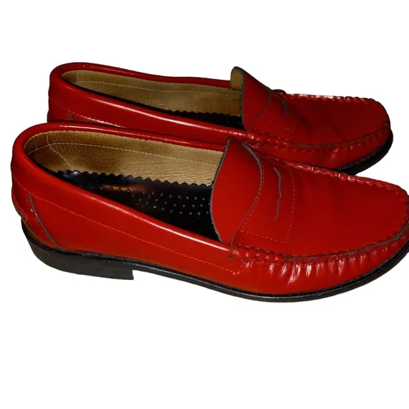 JW Anderson cherry red loafer shoes size 37