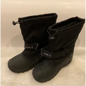 Kamik Black Waterproof Winter Snow Boots With Adjustable Drawstring Closure Insu