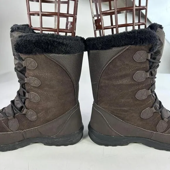 Kamik Women's Icelyns Boot US 7 Dark Brown Suede Winter Waterproof Boots NWT
