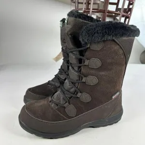 Kamik Women's Icelyns Boot US 7 Dark Brown Suede Winter Waterproof Boots NWT