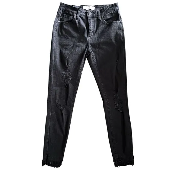KanCan NALA MID RISE DOUBLE FRINGE HEM SKINNY - Size 5/26  ***Item: 0511