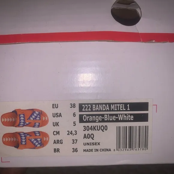 Kappa Kids' Orange and Blue Sandals