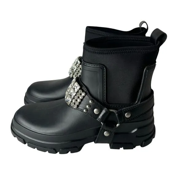 Karl Lagerfeld Paris Rylie Embellished Ankle Boots Black Size 9
