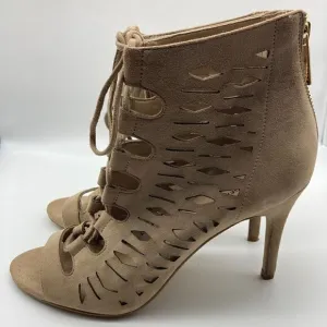 Karl Lagerfeld Paris Beige Suede Ankle Boots Size 9M