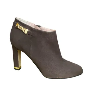Kate Spade Aldaz suede gold bow ankle boots NWOB size 9