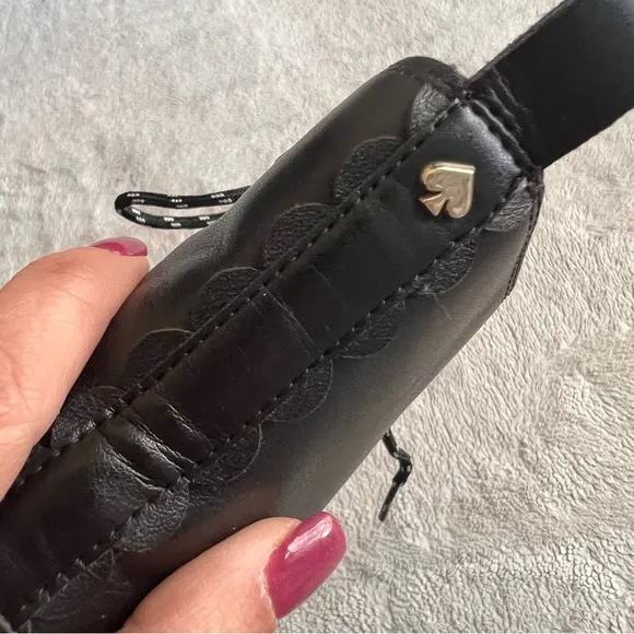 Kate Spade Raquelle Lug Sole Lace-Up Sherpa Faux Fur Combat Boot Black Sz 6