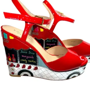 Kate Spade sandals shoes wedges Taco Truck Dora New!