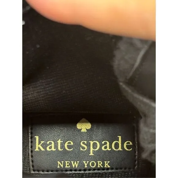 Kate Spade Women's Raegan Suede Leather Faux Fur Lace Moto Boots Black Size 6
