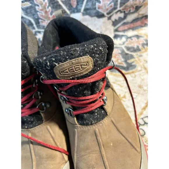 Keen insulated winter boots leather women’s outdoor boots size 9