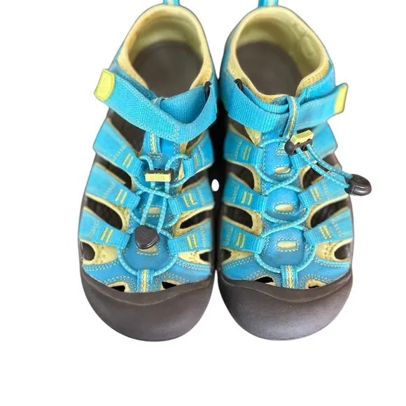 Keen Newport H2 Youth Sandals Aqua Blue Lime Green Kids Outdoor Shoes