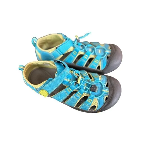 Keen Newport H2 Youth Sandals Aqua Blue Lime Green Kids Outdoor Shoes