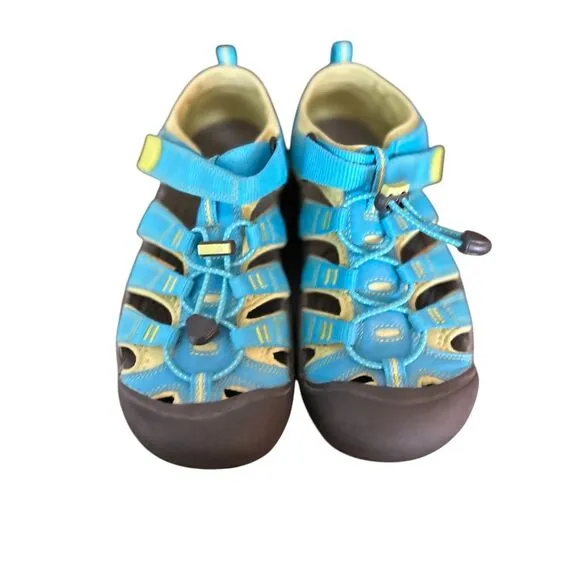 Keen Newport H2 Youth Sandals Aqua Blue Lime Green Kids Outdoor Shoes
