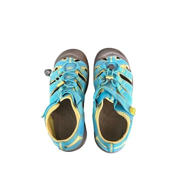 Keen Newport H2 Youth Sandals Aqua Blue Lime Green Kids Outdoor Shoes