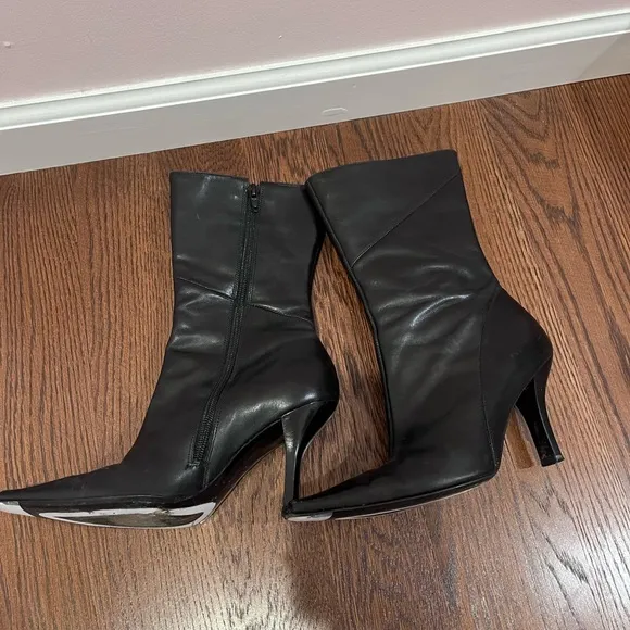 Kenneth Cole New York Black Leather Boots Women’s 6.5