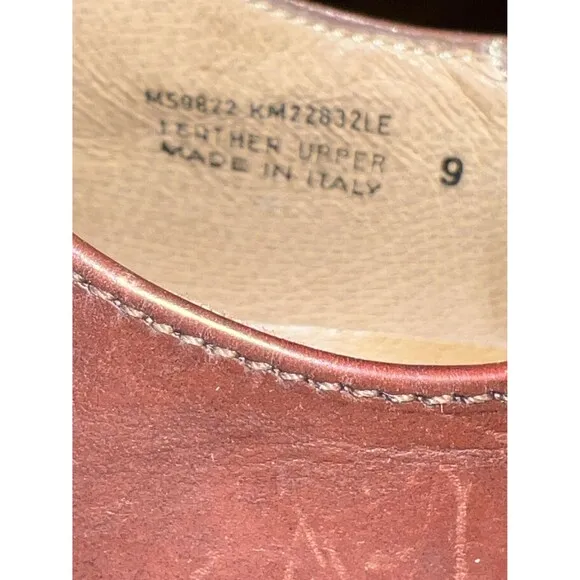 Kenneth Cole New York Shoes Mens  9 Casual Oxford Brown Leather Lace Up Moc Toe