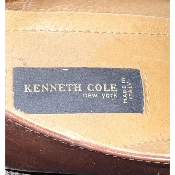 Kenneth Cole New York Shoes Mens  9 Casual Oxford Brown Leather Lace Up Moc Toe