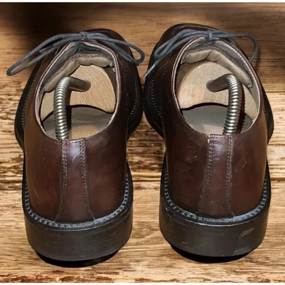Kenneth Cole New York Shoes Mens  9 Casual Oxford Brown Leather Lace Up Moc Toe
