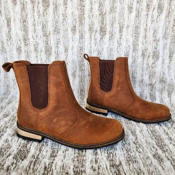 Kodiak &quot;Alma&quot; Waterproof Chelsea Boots Leather Barley Brown | Women's Size 8