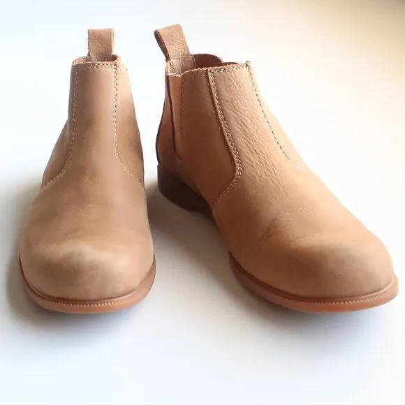 Kodiak Tan Nubuck Leather Low-Rider Original Pull-on Chelsea Ankle Boots Booties